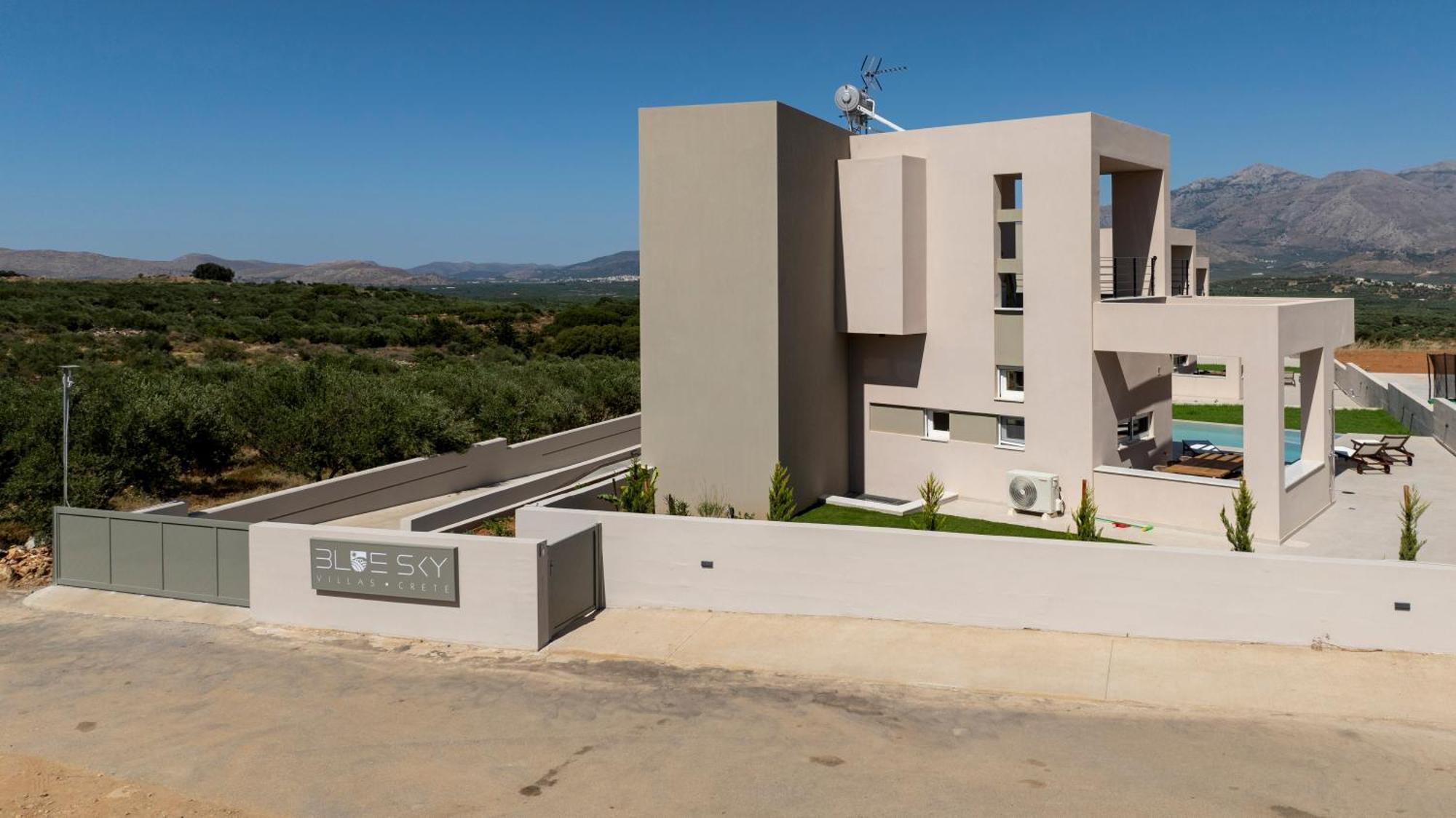 Blue Sky Villas Arkalochori Bagian luar foto